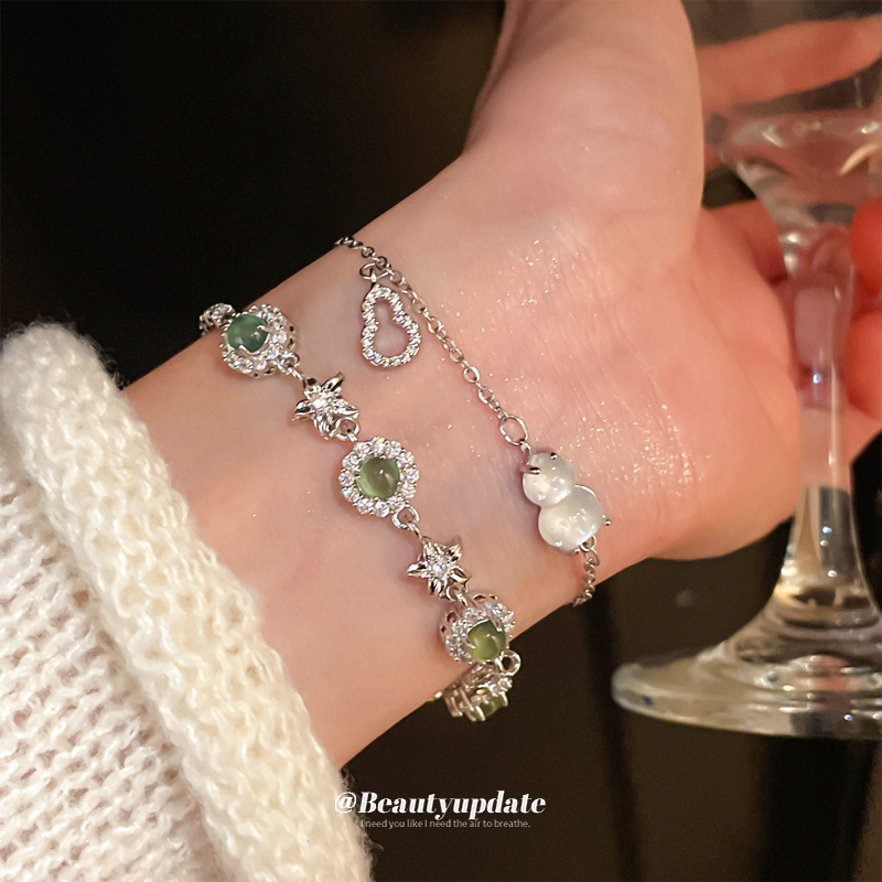 Pulsera de flor de circón transfronteriza para mujer, pulsera retro de nicho de alta gama, temperamento de moda, joyería de todo fósforo de lujo ligero al por mayor