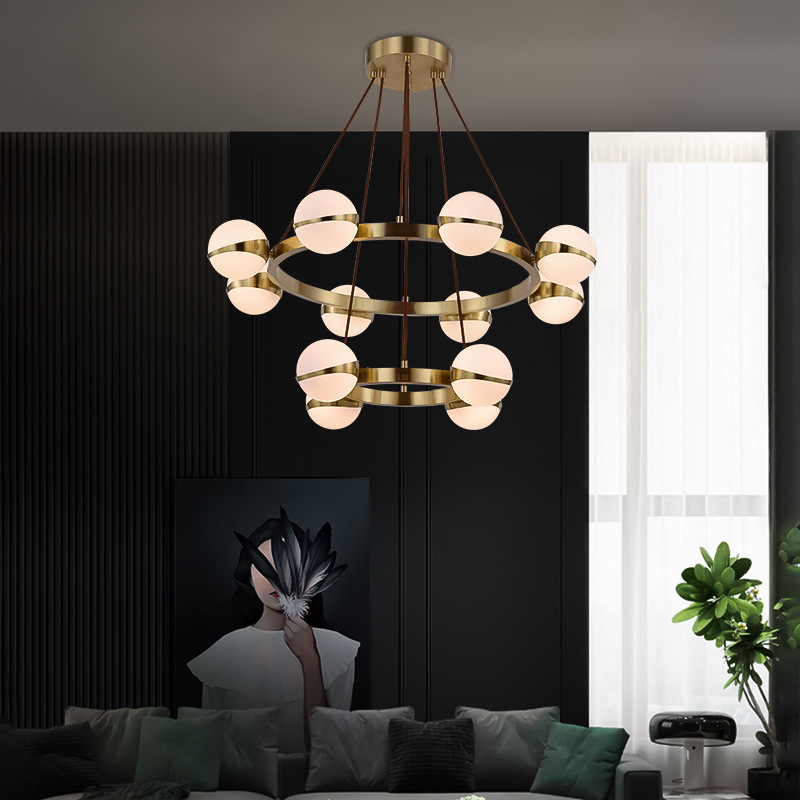 Creativo postmoderno lámpara moderna dormitorio comedor comedor bola colgante línea sensación de frijoles sala de estar arte simple lujo nórdico