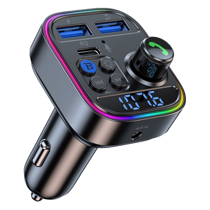 PD30W Автомобильный MP3 красочная атмосфера свет автомобиль Bluetooth громкой связи AUX аудио вход автомобильный FM-плеер