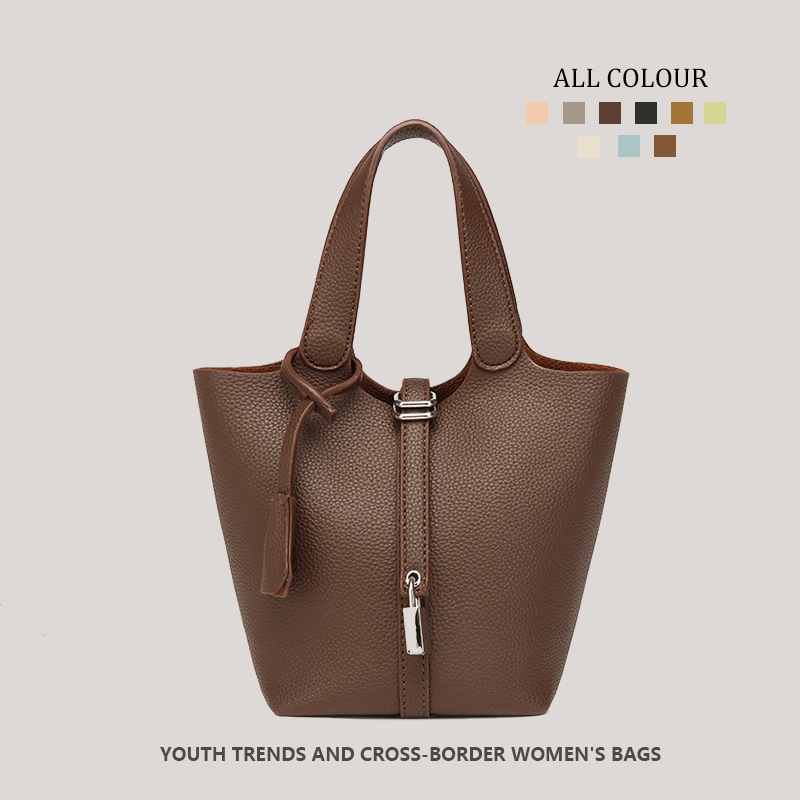 Popular Popular Pebbled Pattern Bucket Bag for Women 2025 Wholesale Casual Retro Handbag Single Shoulder Crossbody Bag Popular Popular Pebbled Pattern Bucket Bag for Women 2025 Wholesale Casual Retro Handbag Single Shoulder Crossbody Bag