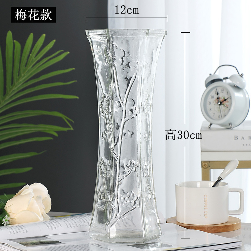 Vaso de vidrio transparente creativo simple europeo de alto nivel de flores hidropónicas decorativas de escritorio de la sala de estar