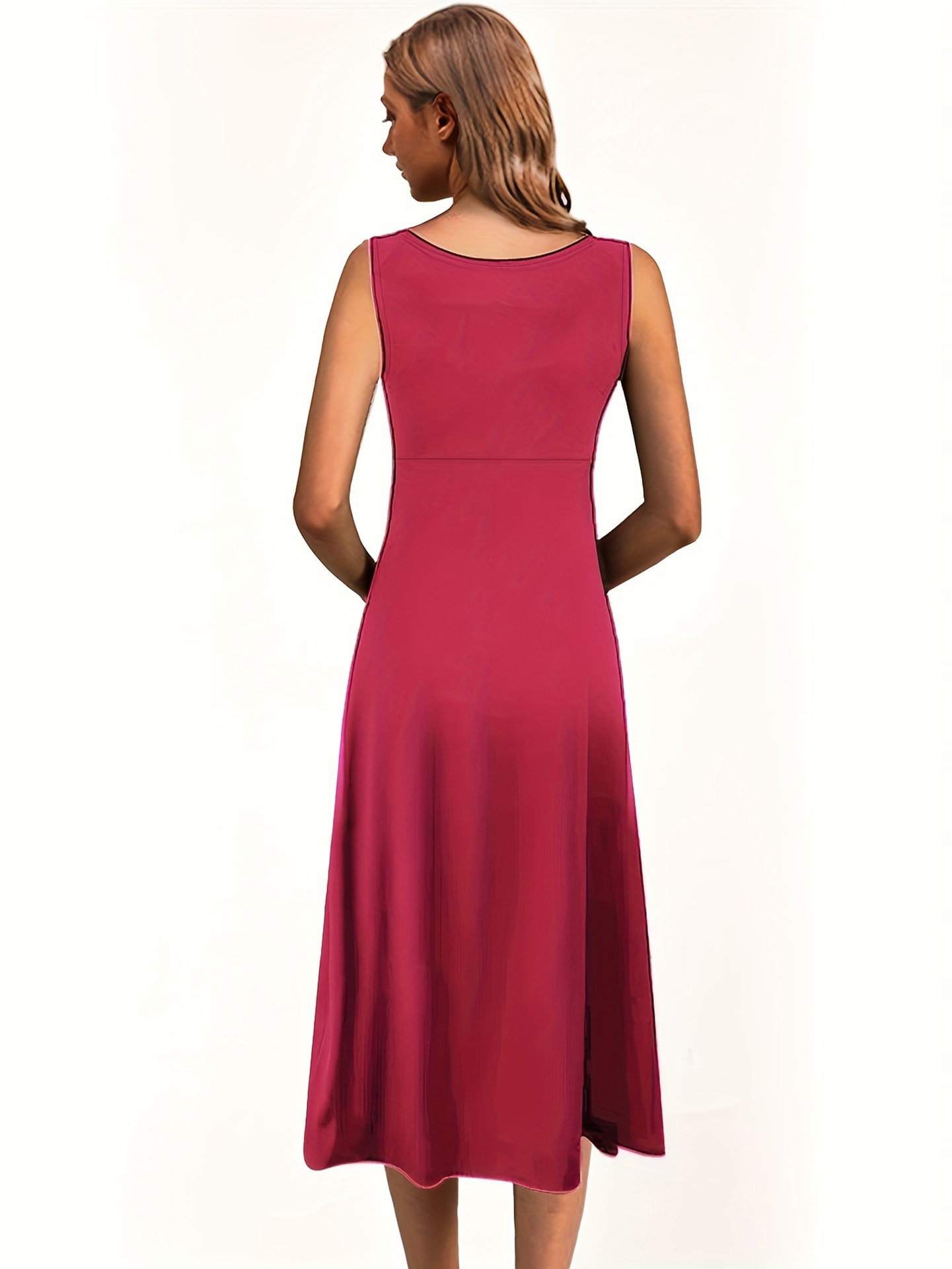 Solid Color Sleeveless Sexy Dress Slim Fit Women