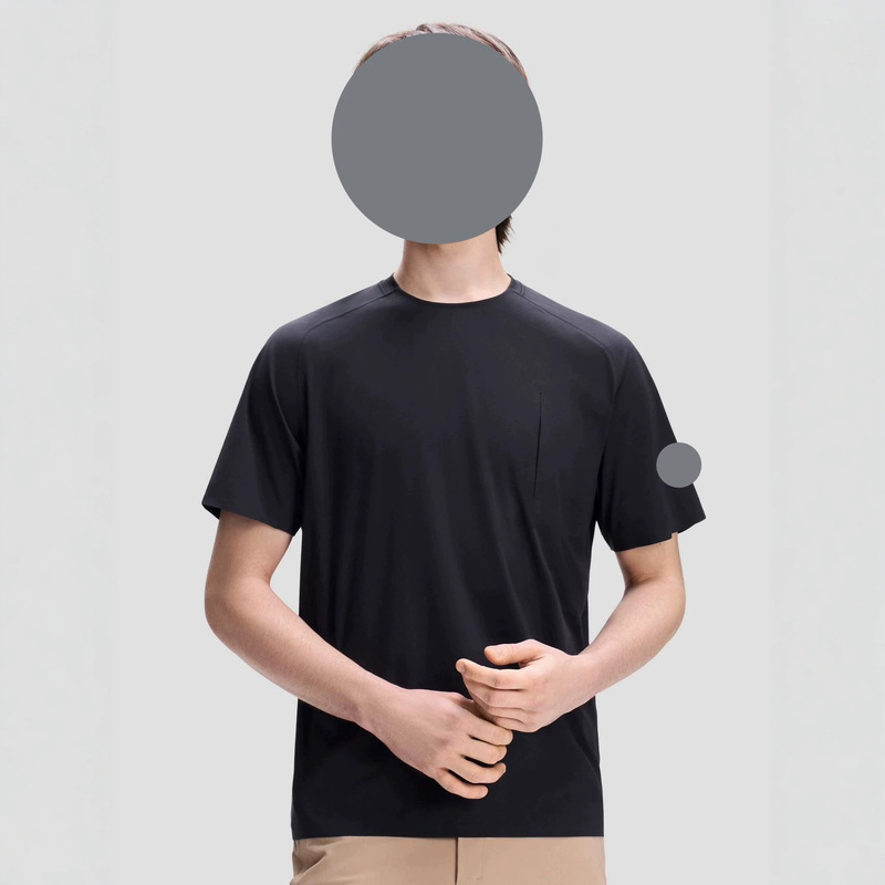 Dishante Lightweight Men's Summer New Sports Casual Round Neck T-Shirt Short-Sleeve Quick-Dry T-Shirt Casual Laminated Top