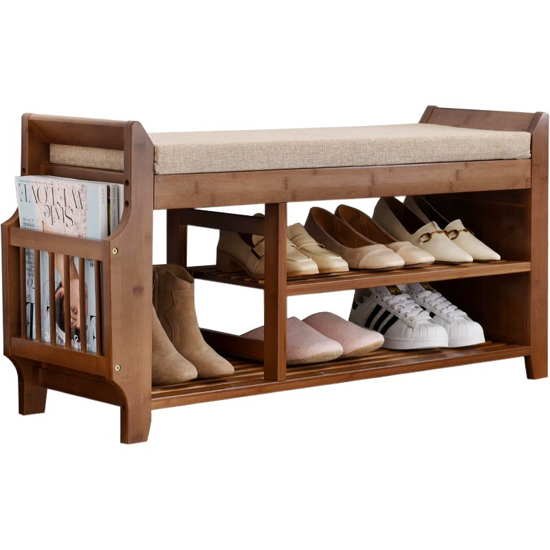 Портативный обувной шкаф обуви меняется табурет типа входа хранения мягкая сумка табурет обувь носить табурет свет роскошь американских бытовых твердой древесины обуви меняется табурет