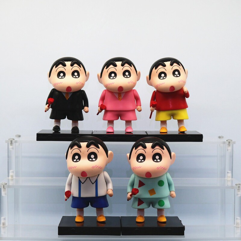 子供のアニメクレヨンしんちゃん人形ハンドフィギュアトレンディなブラインドボックスセットデスクトップ人形モデル装飾品ガシャポンおもちゃ|undefined
