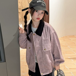 女童韩系高级感甜酷棒球服外套2026秋季新款洋气女大童时尚夹克潮