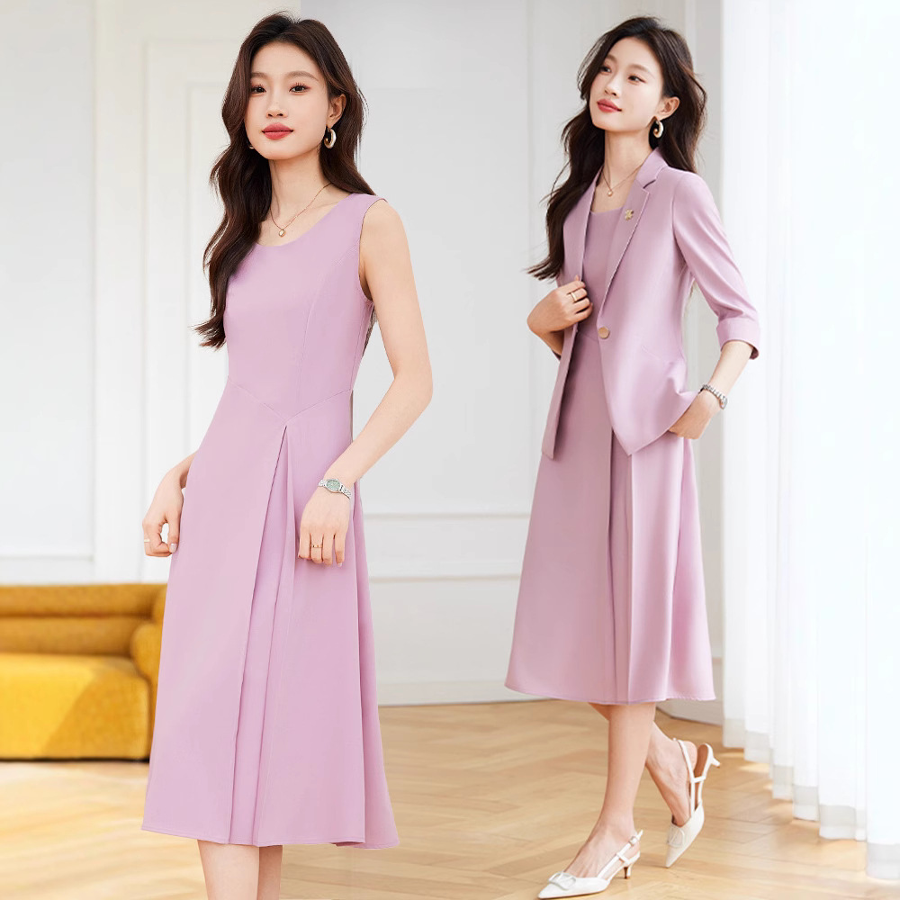 Professional Suit Jacket Women's Spring New Inner Waisted dress Elegant Work Clothes Seven-Sleeve Suit suit