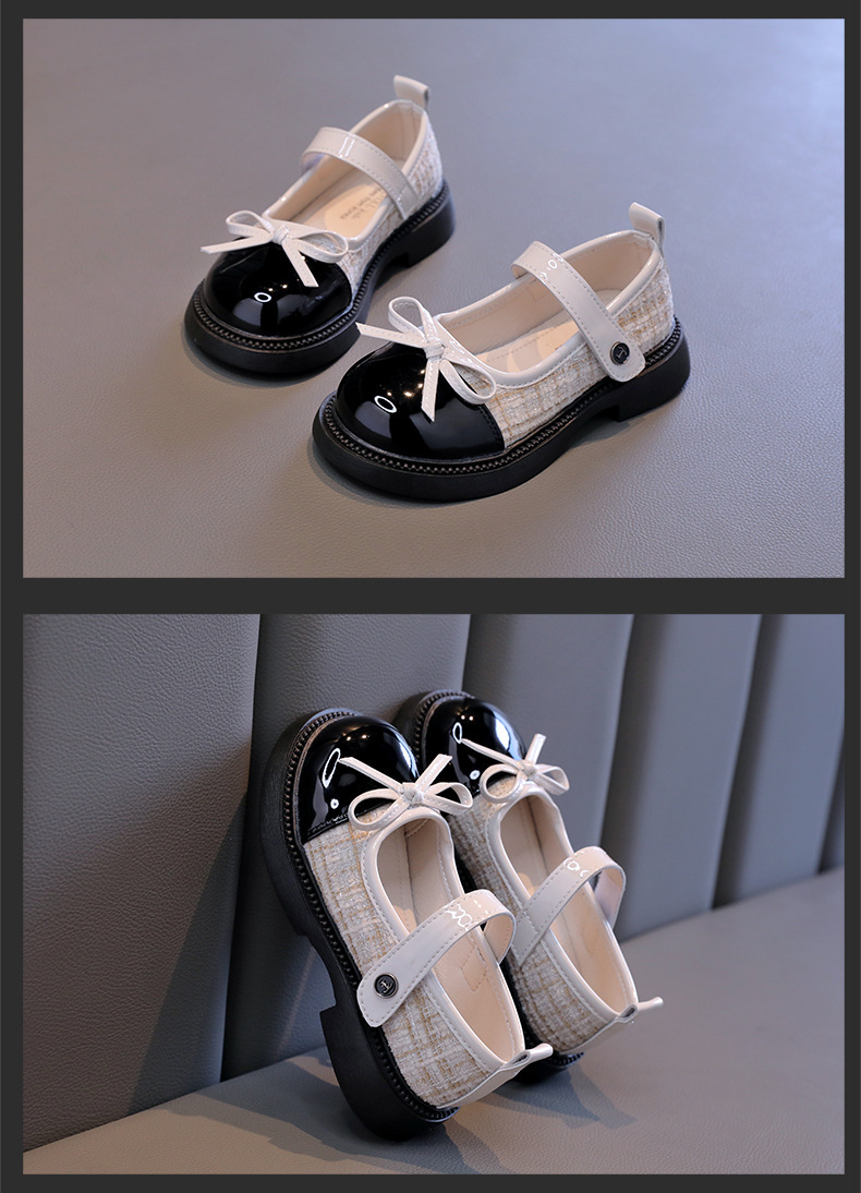Mädchen Lederschuhe Mit Schleife Für Kinder Elegante Prinzessin_voghion.com