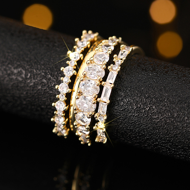 8g Weight 0.03µm Gold Plating Thickness Water Plating Gold Plating Process KC Golden Plated, White K Plated Plating Material Zircon Inlay Material Rings Classification 1 Piece Quantity Daily, Street, Shopping Occasion Copper Material Geometric Pattern All Seasons Season Women's Gender Elegant, Modern Style Style Claw Setting Craft Wholesale Jewelry Elegant Modern Style Geometric Copper Zircon Rings 10