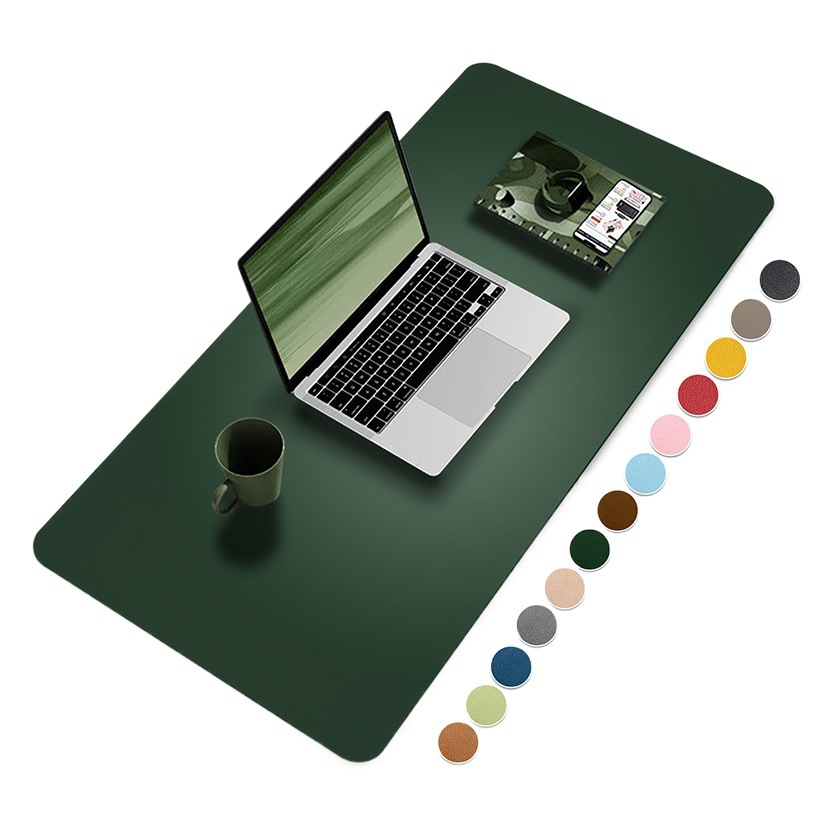 Alfombrilla de ratón de cuero de gran tamaño antideslizante teclado de computadora almohadilla de escritorio de oficina almohadilla de escritura mesa de café almohadilla de escritorio patrón de impresión LOGO