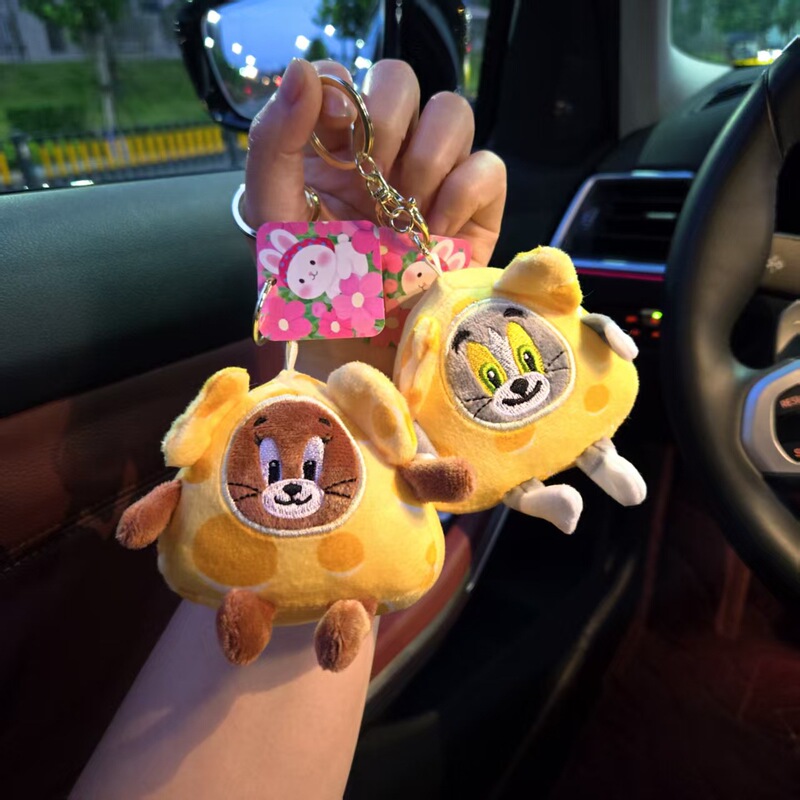 杰利鼠汤母猫奶酪款卡通毛绒挂件少女心挂包包可爱玩偶挂饰萌|undefined