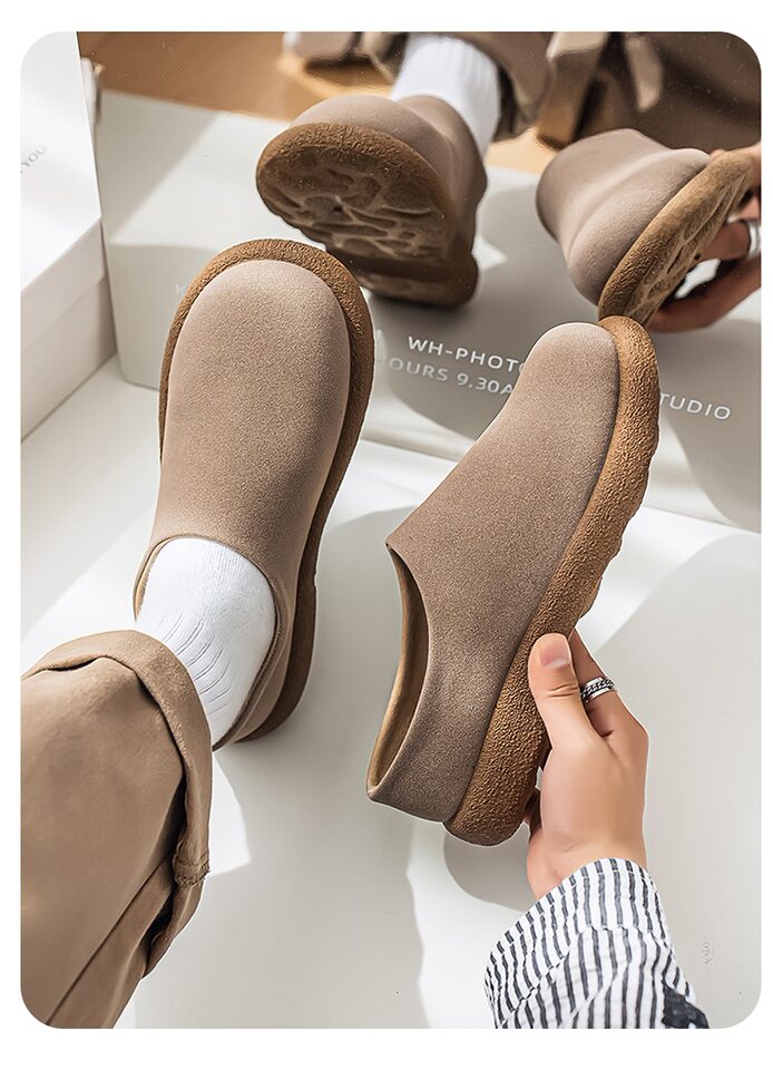 Dép sandal nam bít mũi da PU đế dày chống trượt kiểu lười xỏ chân — Màu nâu, màu be, màu đen chi tiết 20