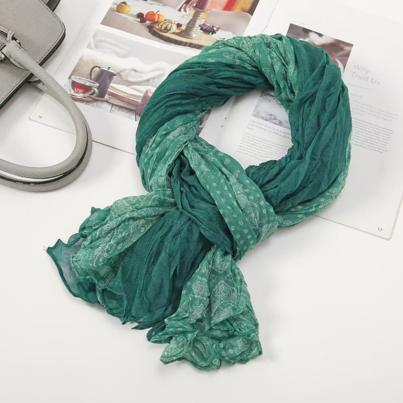 플로럴 플리츠 스타일 쓰리 레이크 그린