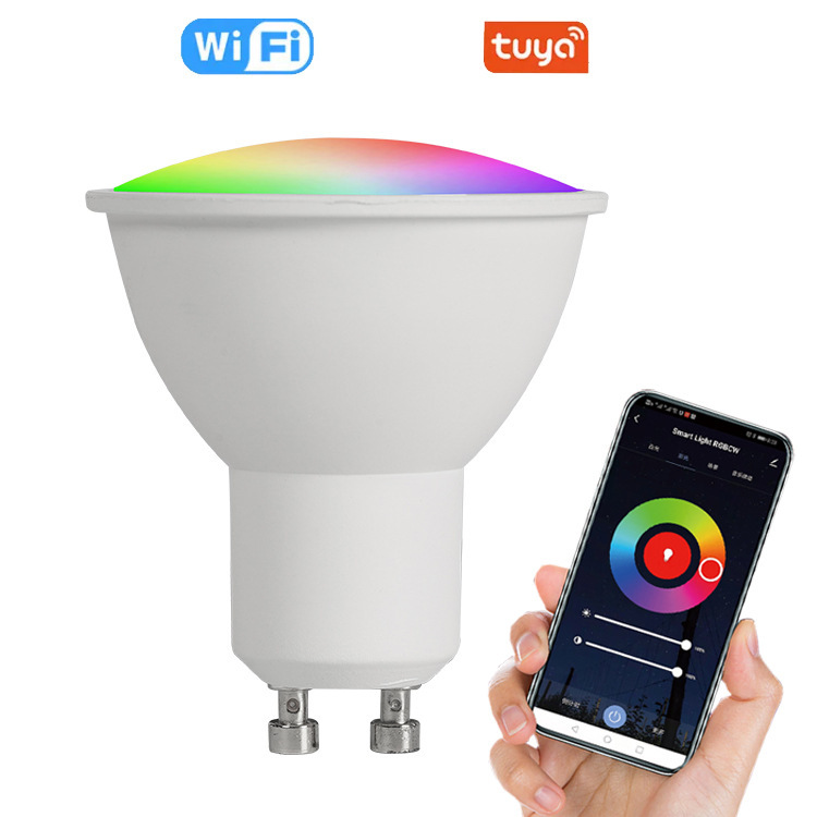 Tuya WifiスポットライトAPPリモート音声Alexa/Google調光調色GU10電球スマート調光|undefined