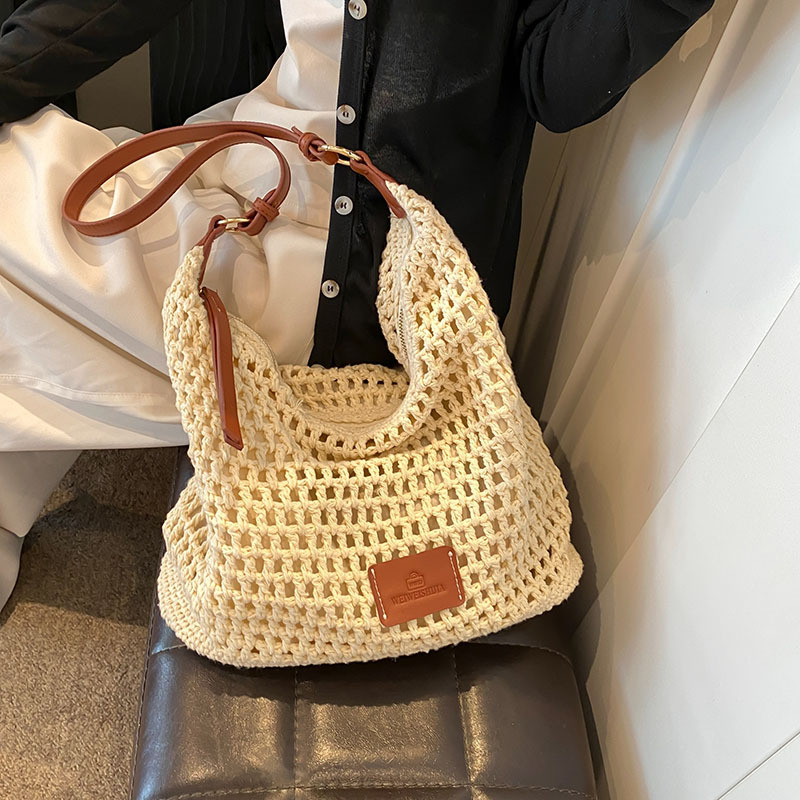 Diseño de nicho de moda de gran capacidad bolsa de hombro de mujer 2026 bolsa de vacaciones bolsa de playa casual