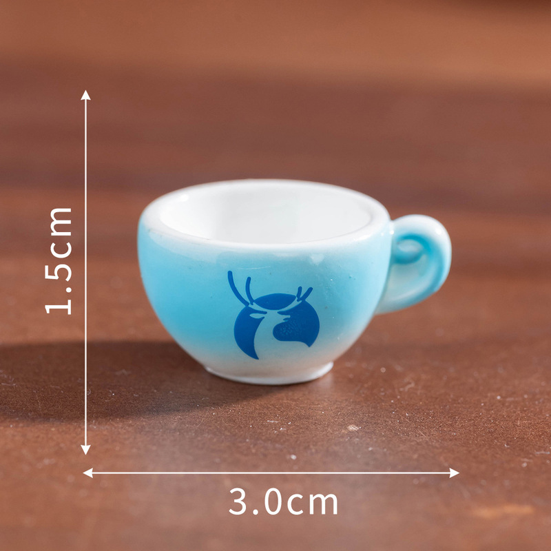 微景观娃娃屋创意甜品咖啡杯子树脂工艺品diy装饰品配件桌面摆件|undefined