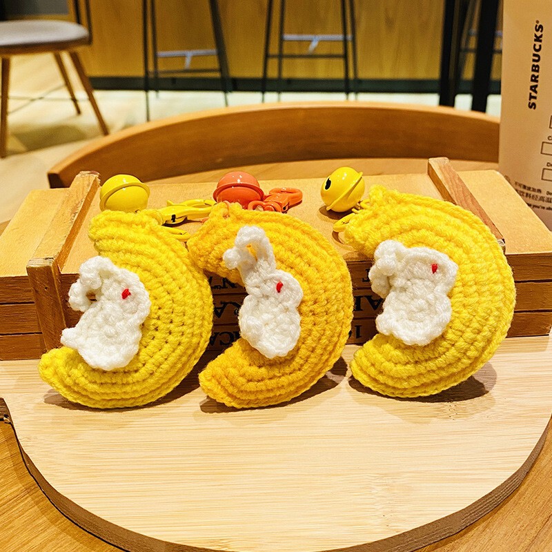 国潮中秋節のぬいぐるみの月のウサギのペンダントのカップルの漫画のカバンのキーホルダーの小さい贈り物の卸売り|undefined
