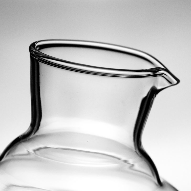 Venta al por mayor vidrio borosilicato vintage botella de agua fría gran capacidad hogar botella de almacenamiento de agua transparente jugo botella de agua fría taza conjunto