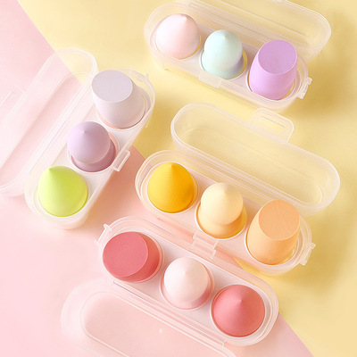 undefined3 transparent Egg Box suit Beauty Eggs Makeup gourd Cosmetics Sponge flutter Makeup toolundefined