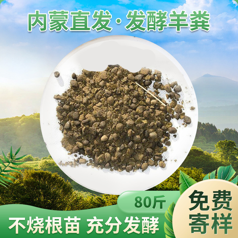 内蒙古风干羊粪蛋蛋腐盆栽肥料植物熟发酵肥料羊粪颗粒有机羊粪肥