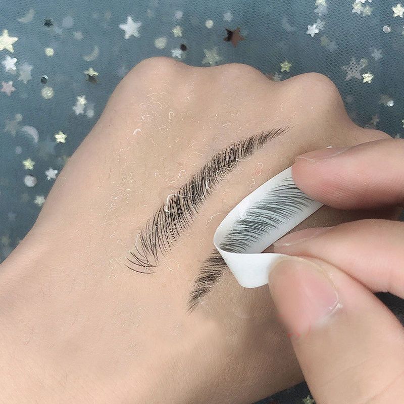 Fake Eyebrows Self-Adhesive New Eyebrow Stickers Lazy People Fully Automatic Tattoo 3D Eyebrow Stickers Simulated Ecological Natural Eyebrows