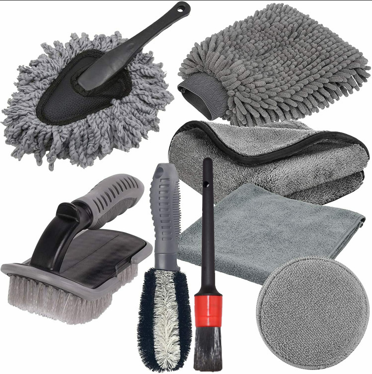 9-piece car wash wheel brush round steel wire long hair tire brush U-shaped car wash tire brush cleaning set car wash brush set 9-piece car wash wheel brush round steel wire long hair tire brush U-shaped car wash tire brush cleaning set car wash brush set