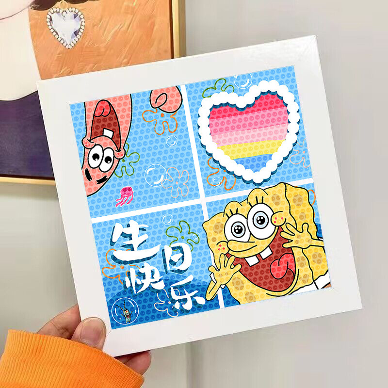 Nuevo dibujo de diamante infantil de labu diy pegatinas de diamante con marcos de fotos hechas a mano diy puzzle pegatinas de mampostería image 57