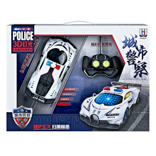 1：16灯光模型玩具车MK2257亲子互动四通道遥控警车USB充电电池