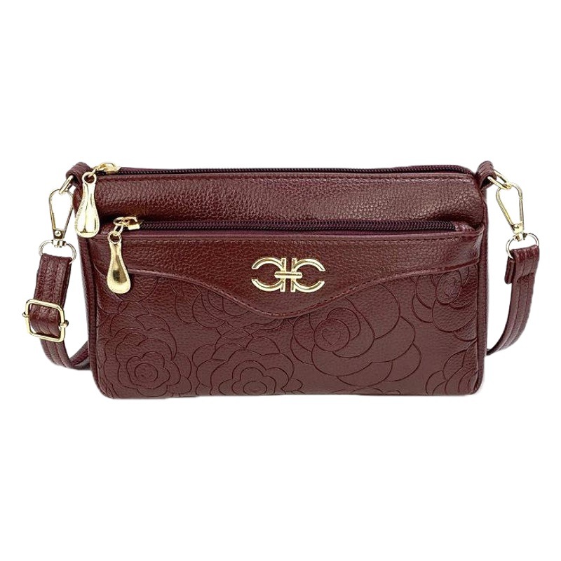 Qianzi Fox Guangzhou pu bolso de hombro de las mujeres Bolso pequeño bolso de la madre hombro de gran capacidad bolso a cuadros rojo de moda ins