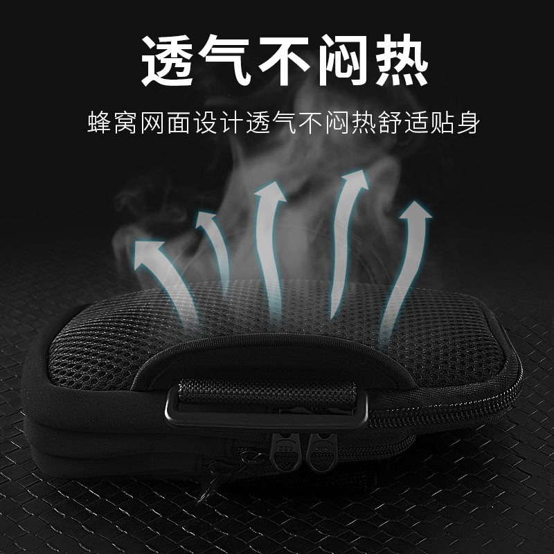 Correr bolsa de brazo para hombres y mujeres deportes al aire libre fitness manga del brazo tres bolsillos de gran capacidad universal teléfono móvil brazo bolsa de muñeca brazo banda