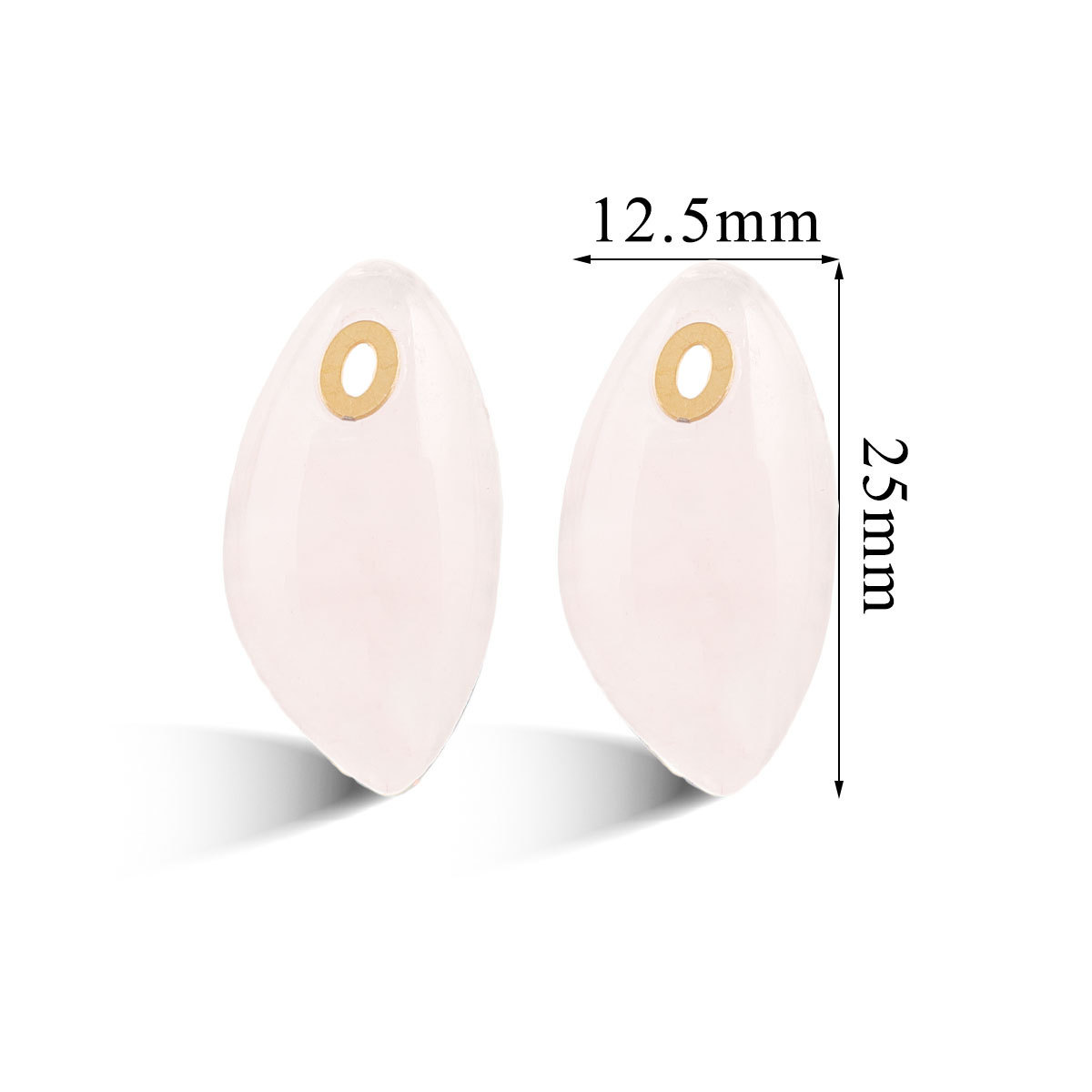 Europa y los Estados Unidos piedra natural polvo cristal turquesa acero inoxidable titanio elíptico pequeño colgante DIY accesorios de collar