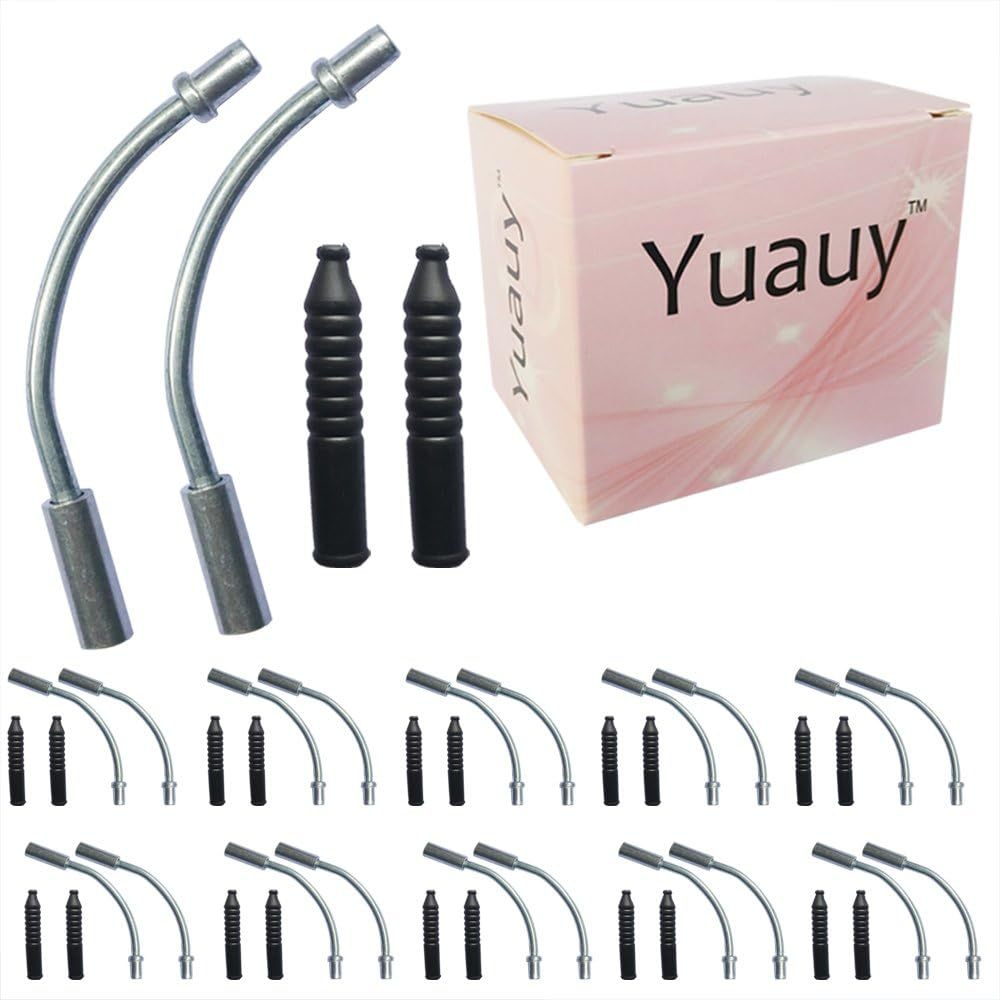 Yuauy 20 PCs 90° Liner V Brake Noodle Cable Guide Pipe Rubb