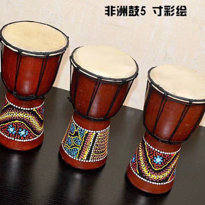 Tambores africanos, rendimiento de principiante para niños, pandereta, pulgada, pulgada, piel de cabra, tambor de juguete de jardín de infantes, tambor decorativo