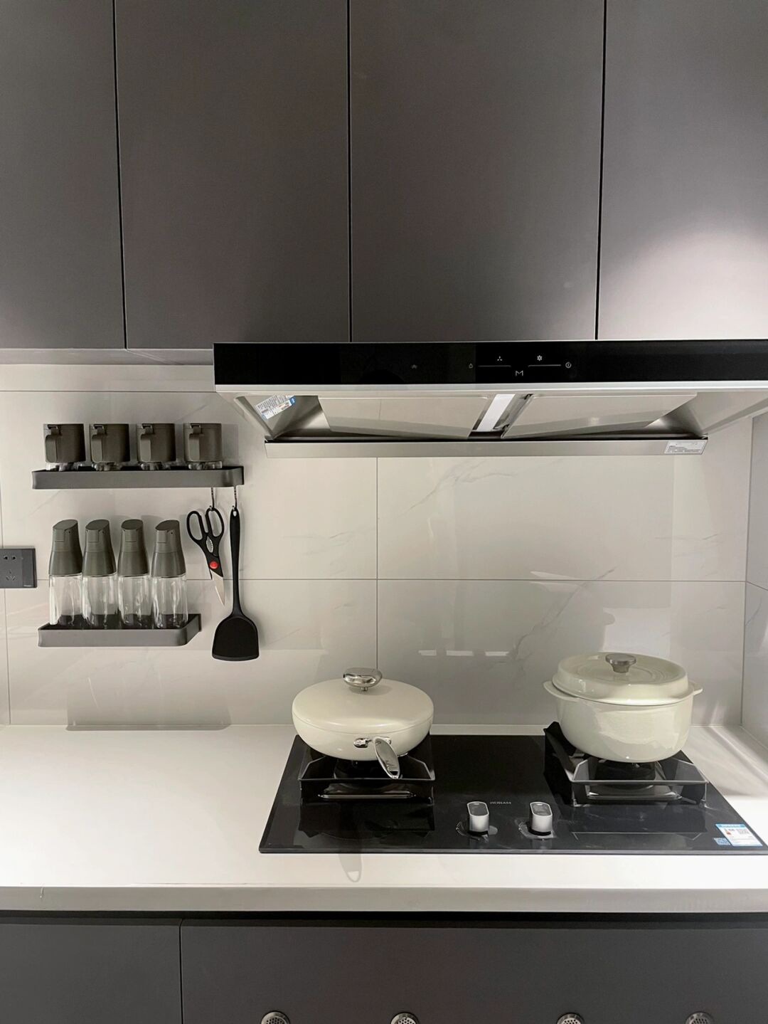 2F灰色廚房調料置物架衛生間壁掛衛浴淋浴房廁所洗漱台收納免打孔