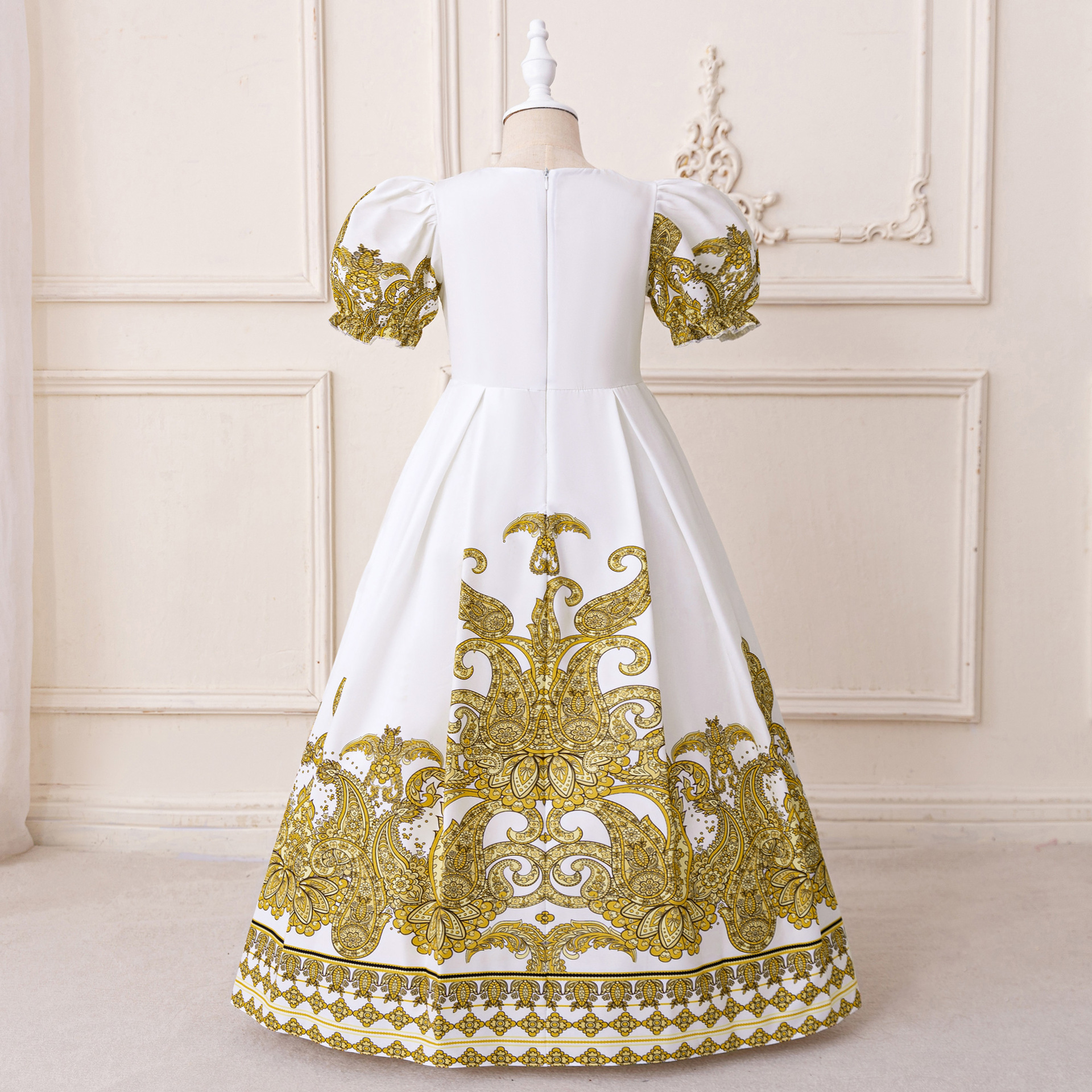 2026 nuevo vestido vestido de cumpleaños de niñas vestido de fiesta vestido de manga burbuja vestido vestido de princesa amazona vestido