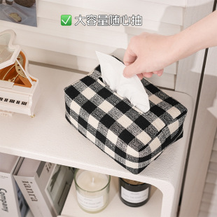 Ins Style Paper Box Creative Living Room Coffee Table Tissue Bag New Office Desktop Decoration Fabric Tissue Box