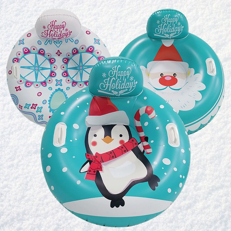 Новое надувное лыжное кольцо Санта-Клауса, уличные сани, утолщенный морозостойкий лыжный коврик, лыжный автомобиль, кольцо для водных лыж