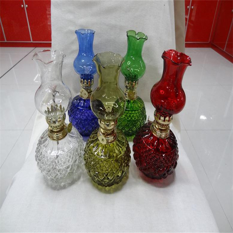 煤油灯情侣用品玻璃灯红白喜事煤油灯芯饰品摆设礼品