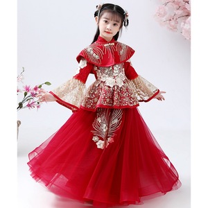 Wind baby Chinese girls hanfu outfit super fairy dress is 12 years old girl costume New Year Chinese princess cosplay outfit