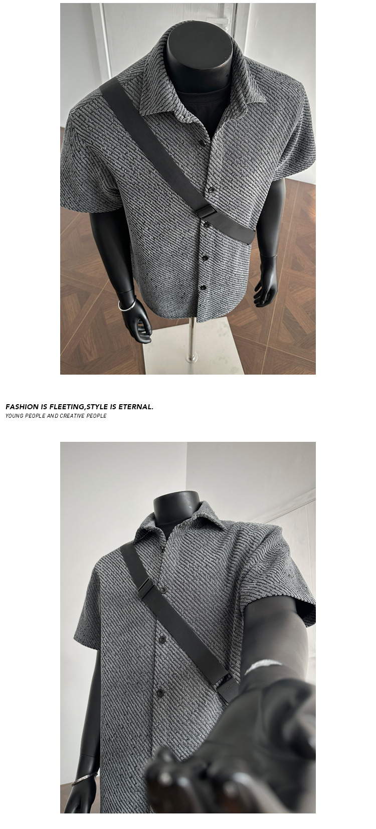 Oversized Casual Basic T-shirt For Men Unisex Hong Kong Style Loose_voghion.com