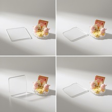 透明圆形亚克力板奶油胶流体熊底座云朵手机支架DIY材料可代发