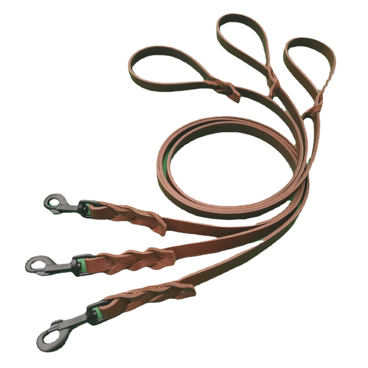 头层牛皮德牧带 真皮牵引绳 遛狗绳 皮质宠物用品 大型犬狗绳