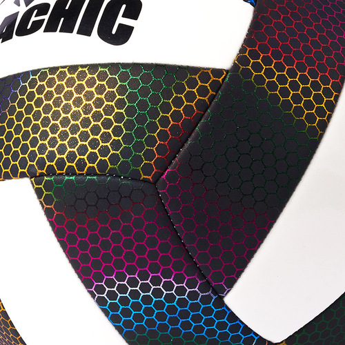Cross-border wholesale luminous fluorescent volleyball holographic reflective luminous volleyball No. 5 PU colorful machine-sewn volleyball