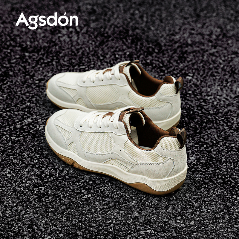 Augu Lion Dengde zapatos de entrenamiento para mujeres 2025 nuevos zapatos blancos de soleas gruesas de otoño zapatos de skateboard casuales ballet Gump