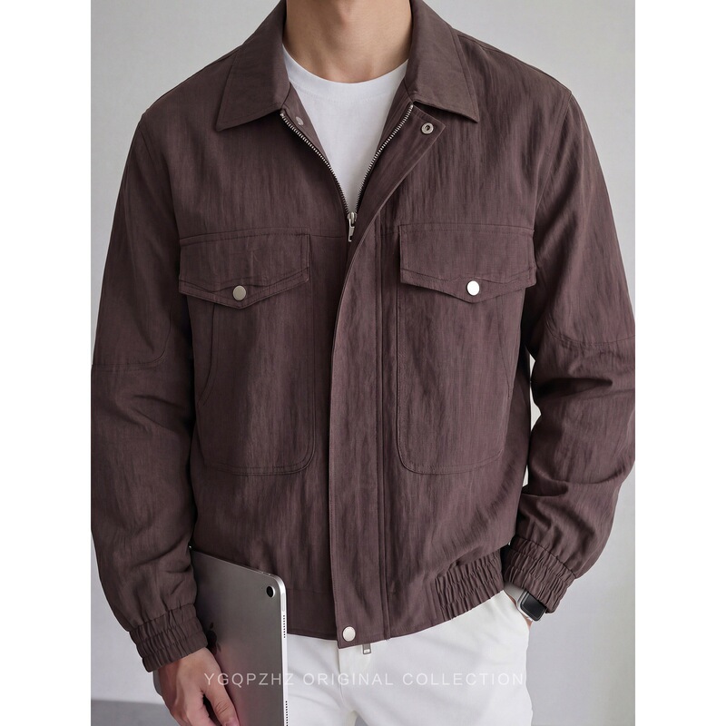 90% Lyocell Linen Blend 2026 New Old Money Style Workwear Jacket Men's Loose American-Style Lapel Jacket 90% Lyocell Linen Blend 2026 New Old Money Style Workwear Jacket Men's Loose American-Style Lapel Jacket