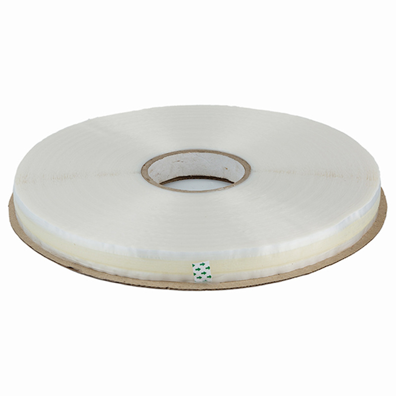 封缄胶带PE膜水性空白中胶24MM双面强力易撕自粘胶OPP快递袋封口