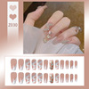 Nail stickers, fake nails, mountain tea with bow, ready-made product, wholesale