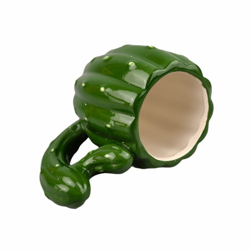 Taza de agua de cerámica de cactus creativa nórdica Taza de regalo de pareja Modelado de plantas Taza de publicidad 3D creativa