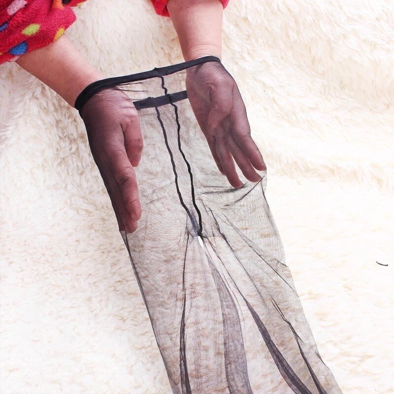 0d First Line Invisible Zero Sense T Crotch Traceless High Permeable Tip Full Transparent Ultra-thin Black Silk Stockings Matte Women's Air