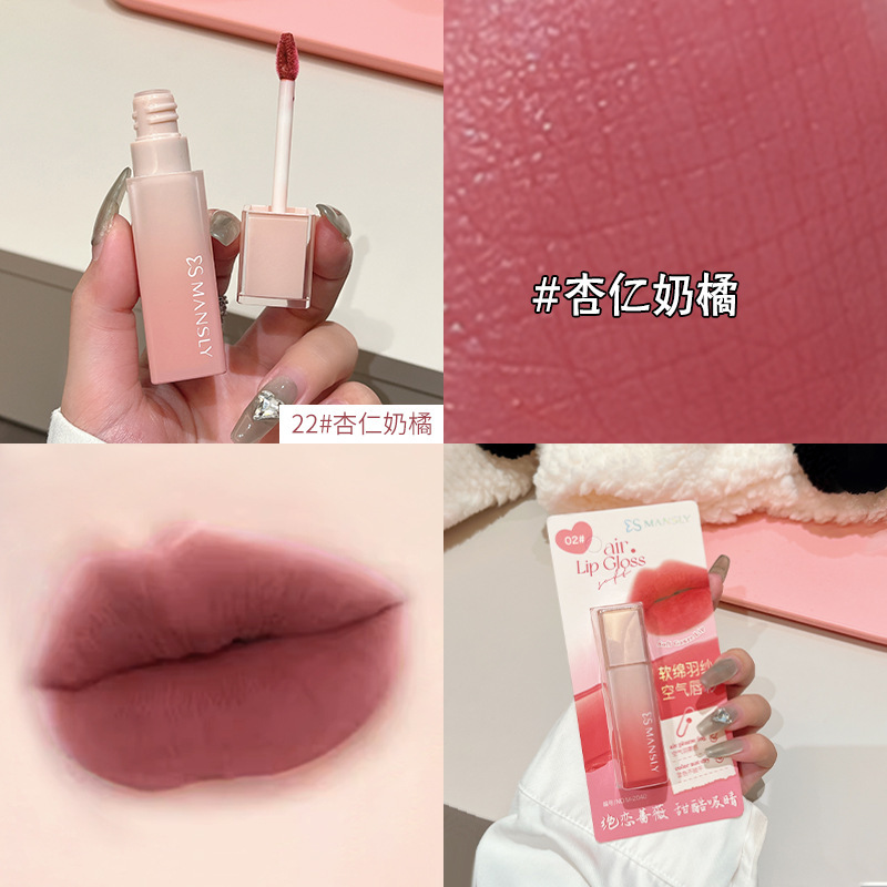 Manly gradiente tubo cuadrado pluma lápiz labial brillo de terciopelo mate niebla no es fácil de descolorar blanquear lápiz labial maquillaje al por mayor image 10